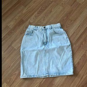 Vintage 1980s Guess Acid Wash Denim Mini Skirt